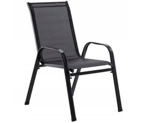 Комплект из 2-х садовых стульев, черный цена и информация | Садовые стулья, кресла, пуфы | pigu.lt