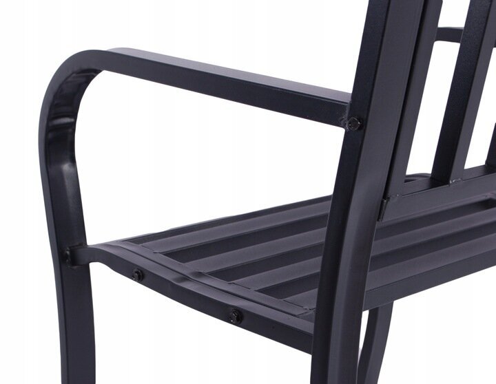 Supamoji sodo kėdė GardenLine, 60x73x74 cm, pilka цена и информация | Lauko kėdės, foteliai, pufai | pigu.lt