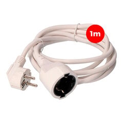 Удлинительный кабель EDM 3 x 1,5 mm Белый 1 m цена и информация | Удлинители | pigu.lt