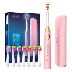 Sonic toothbrush with head set and case FairyWill FW-508 (pink) цена и информация | Электрические зубные щетки | pigu.lt