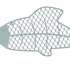 Картина «Рыба» 50,17 x 2,54 x 22,23 cм, синий металл цена и информация | Детали интерьера | pigu.lt