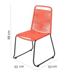 Садовое кресло Antea 57 x 61 x 90 cm Красный Веревка цена и информация | Садовые стулья, кресла, пуфы | pigu.lt