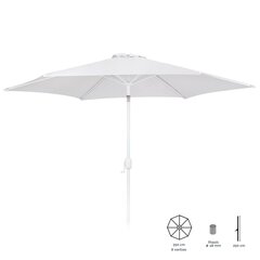 Пляжный зонт Alba 350 см Алюминий Белый цена и информация | Зонты, маркизы, стойки | pigu.lt