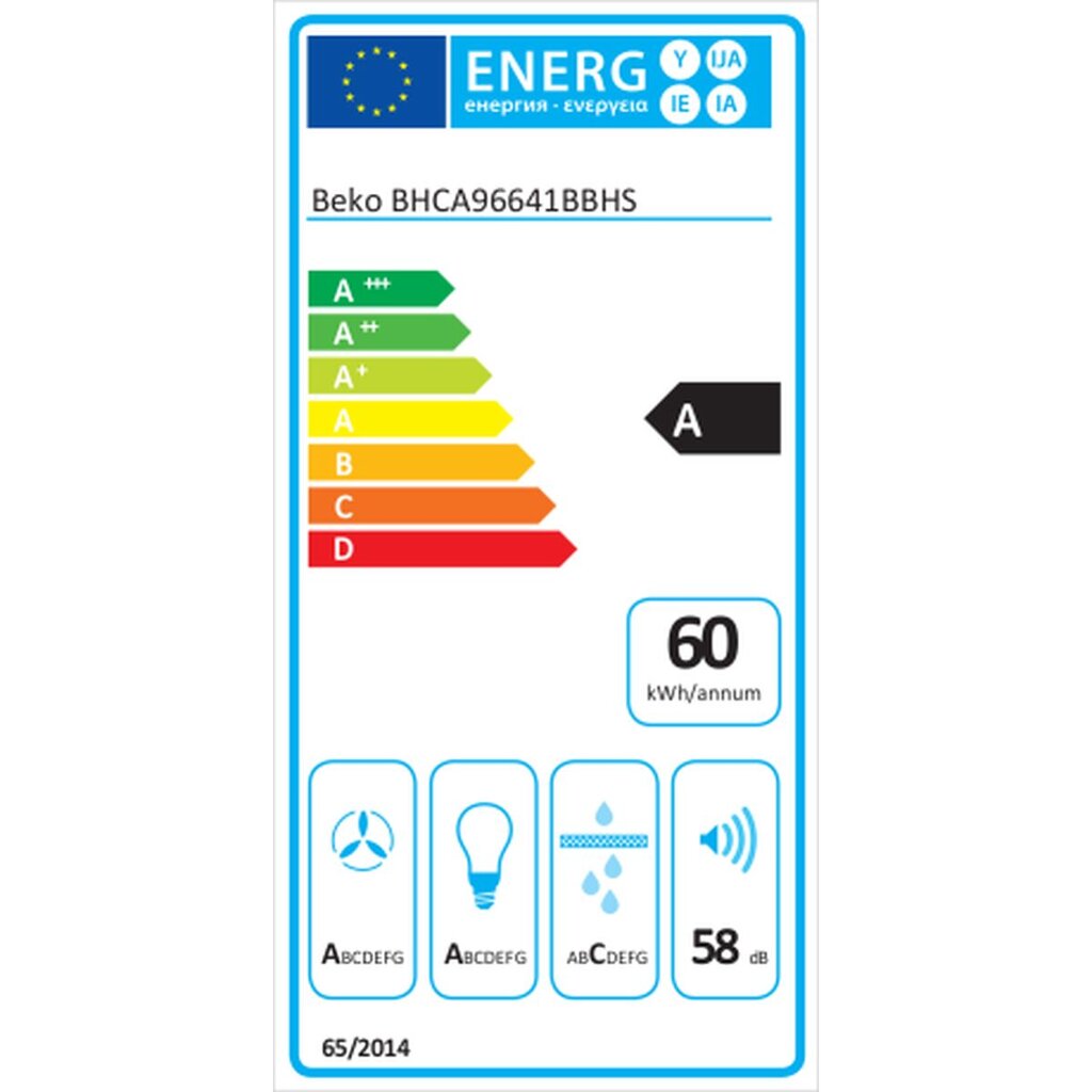 Beko BHCA96641BBHS kaina ir informacija | Gartraukiai | pigu.lt