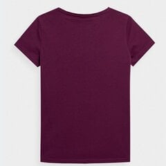 Marškinėliai moterims 4F W 4FSS23TTSHF348 53S, rožiniai kaina ir informacija | Sportinė apranga moterims | pigu.lt