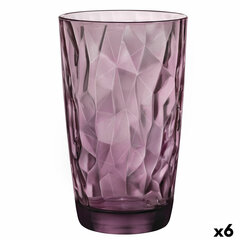 Стакан Bormioli Rocco Diamond Фиолетовый Cтекло (470 ml) (6 штук) цена и информация | Стаканы, фужеры, кувшины | pigu.lt