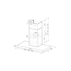 Традиционная вытяжка Mepamsa Stilo Neo 90 cm 700 m³/h 53 dB B Нержавеющая сталь цена и информация | Вытяжки на кухню | pigu.lt