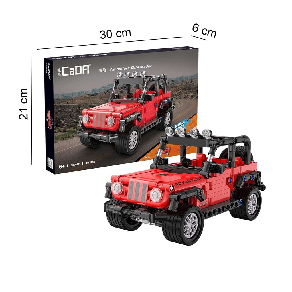 Konstruktorius CaDA Adventure Off-Roader Pull-back Terrain, C52027W, 317 det kaina ir informacija | Konstruktoriai ir kaladėlės | pigu.lt