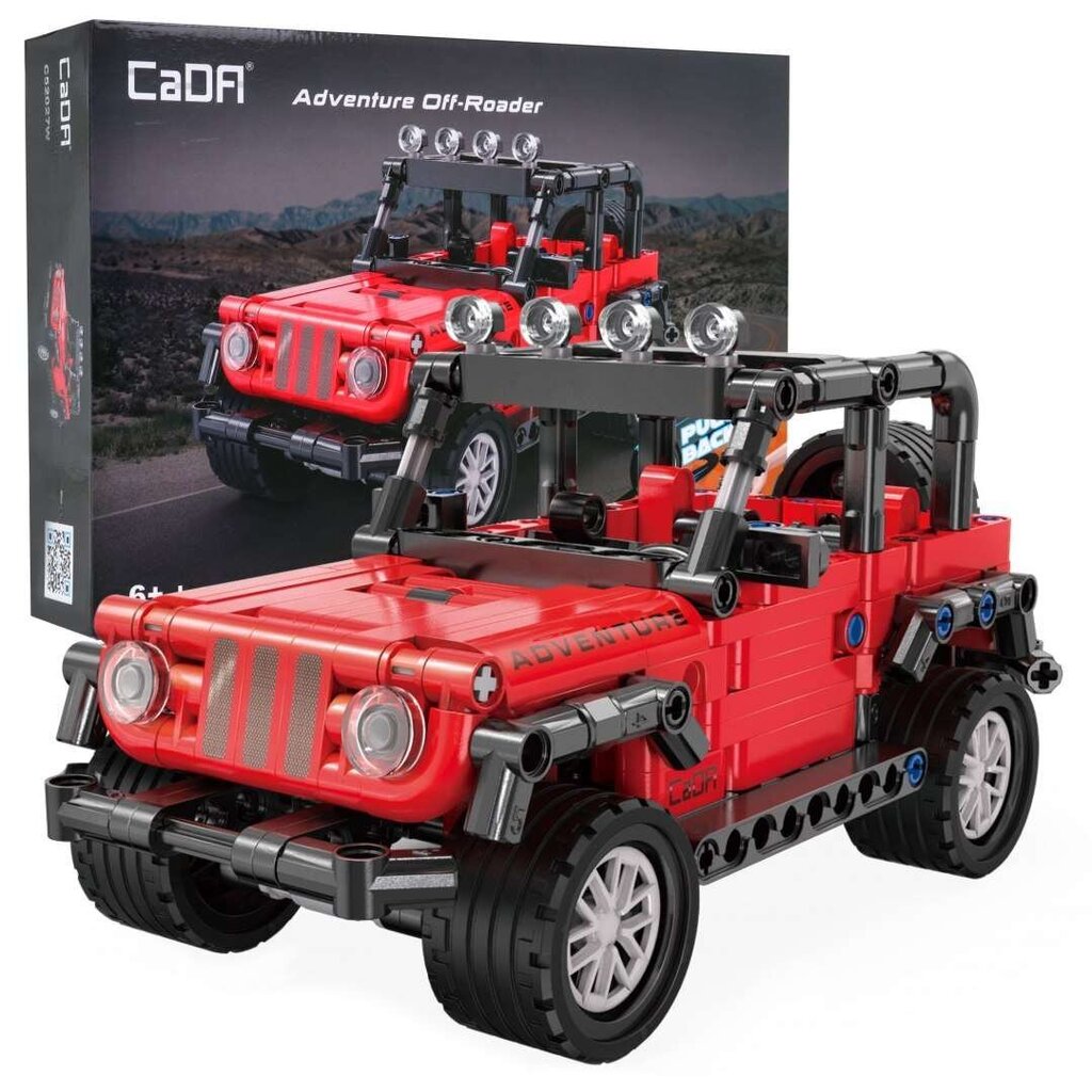 Konstruktorius CaDA Adventure Off-Roader Pull-back Terrain, C52027W, 317 det цена и информация | Konstruktoriai ir kaladėlės | pigu.lt