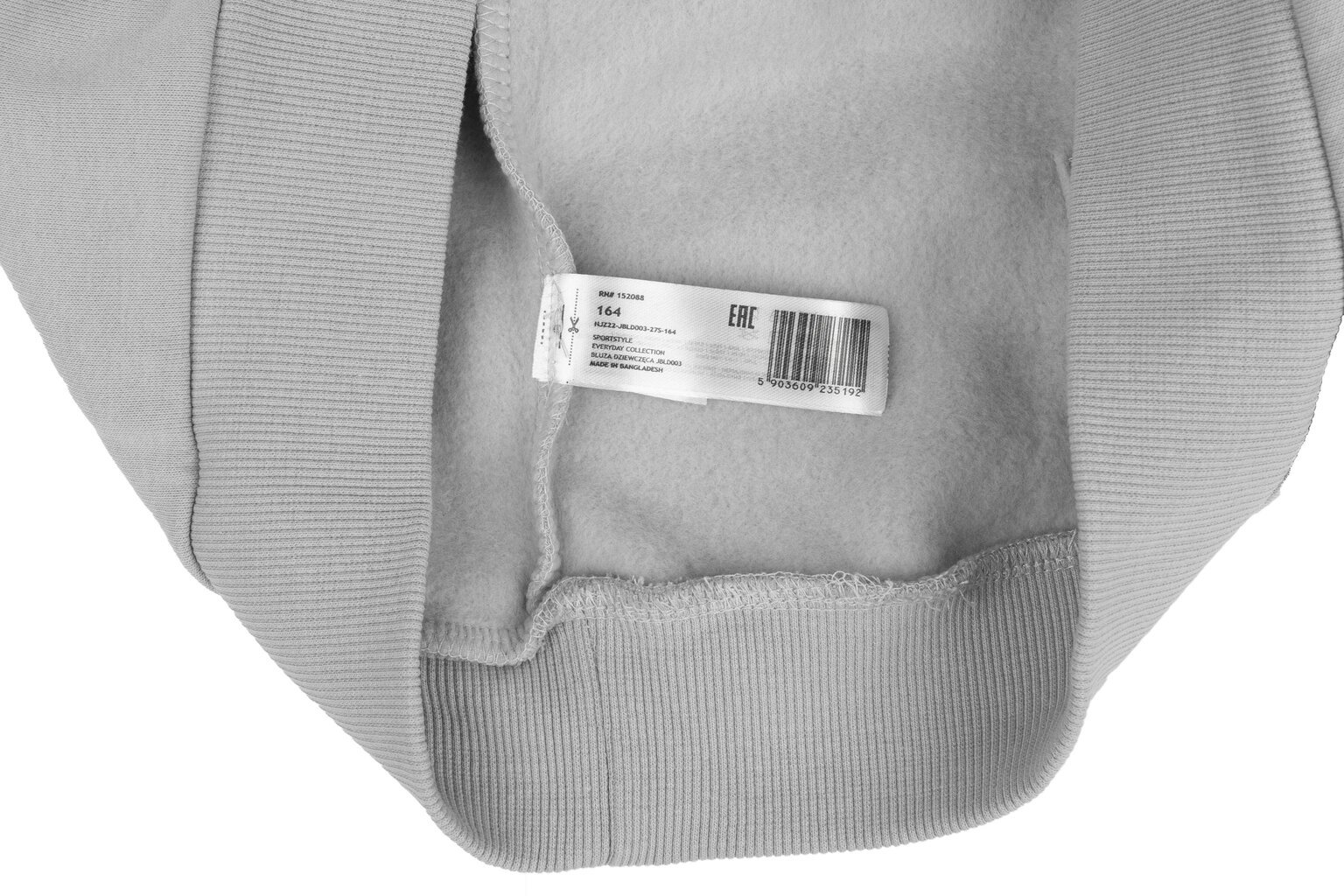 Bluzonas mergaitėms 4F HJZ22JBLD00327S, pilkas цена и информация | Megztiniai, bluzonai, švarkai mergaitėms | pigu.lt