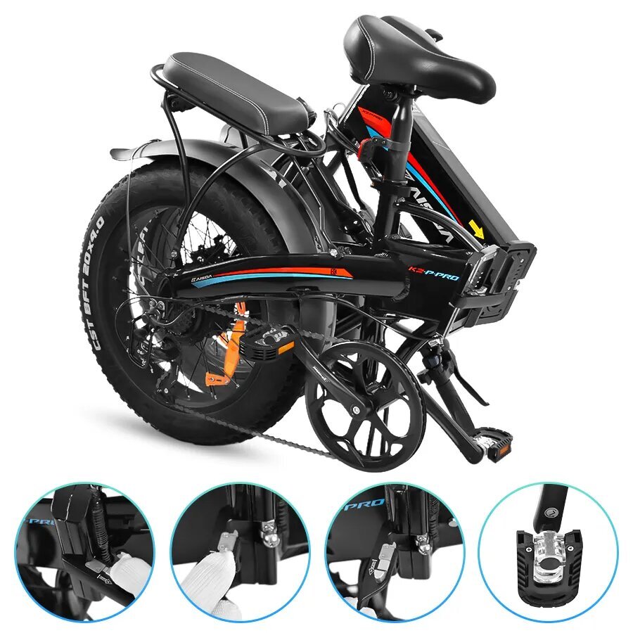 Elektrinis dviratis Kaisda K2-P-PRO, juodas цена и информация | Elektriniai dviračiai | pigu.lt