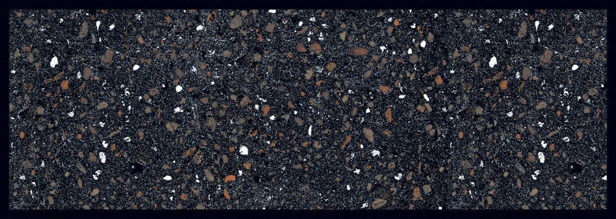 Durų kilimėlis Terrazzo Black 67x150 cm kaina ir informacija | Durų kilimėliai | pigu.lt