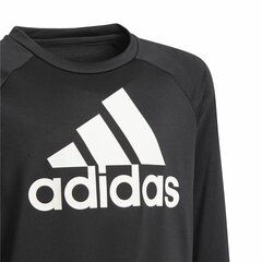 Толстовка без капюшона детская Adidas Designed To Move Big Logo Чёрный цена и информация | Свитеры, жилетки, пиджаки для мальчиков | pigu.lt