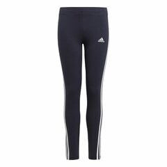 Sportinės tamprės mergaitėms Adidas Essentials 3 Stripes, mėlynos kaina ir informacija | Kelnės mergaitėms | pigu.lt