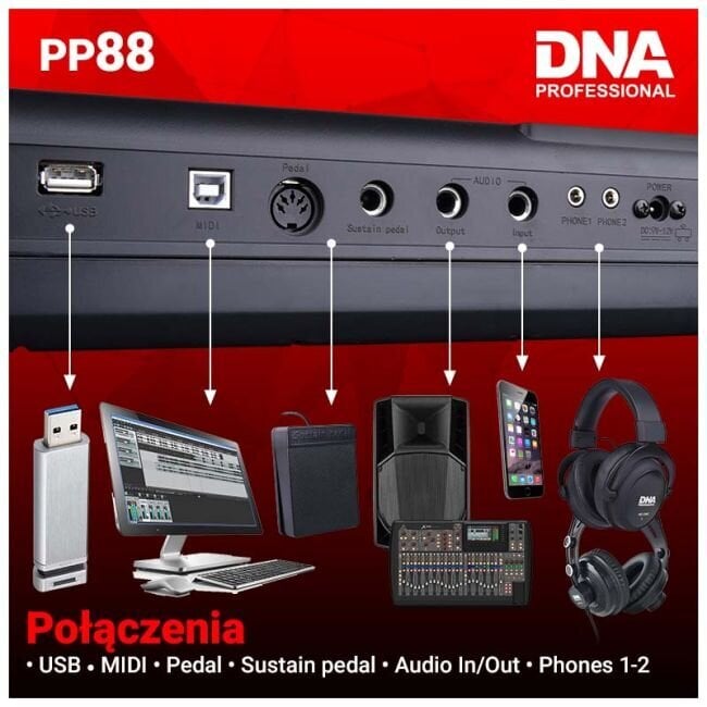 DNA SP 88 цена и информация | Klavišiniai muzikos instrumentai | pigu.lt
