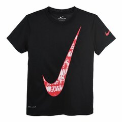 Футболка Nike Nsw Tee Core Brandmark DX9525 010/L, черная/серая цена и информация | Рубашки для мальчиков | pigu.lt