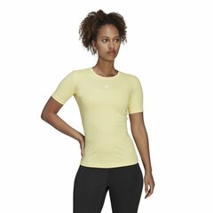 Футболка с коротким рукавом женская Adidas Techfit Training Жёлтый цена и информация | Спортивная одежда для женщин | pigu.lt