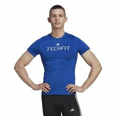 Футболка с коротким рукавом мужская Adidas techfit Graphic  Синий цена и информация | Мужская спортивная одежда | pigu.lt