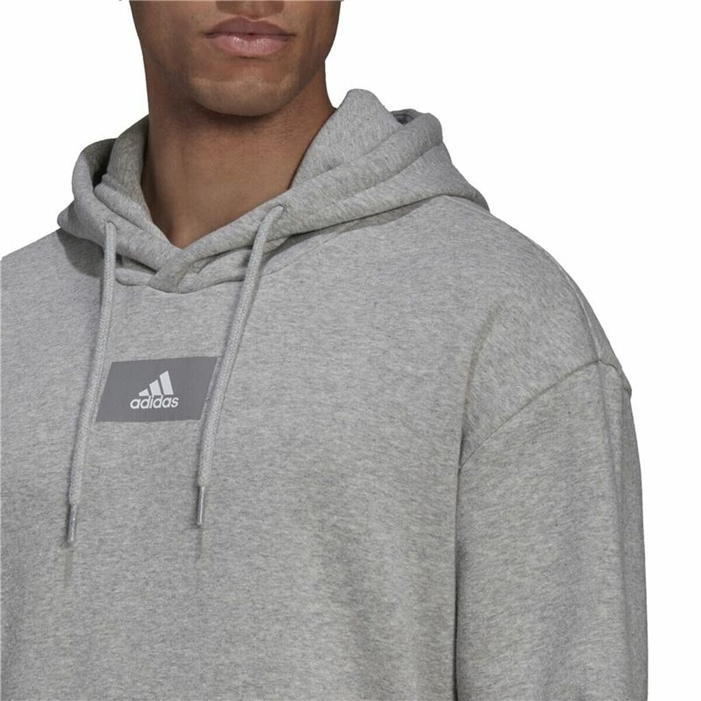 Džemperis vyrams Adidas FeelVivid Fleece Drop, pilkas kaina ir informacija | Džemperiai vyrams | pigu.lt