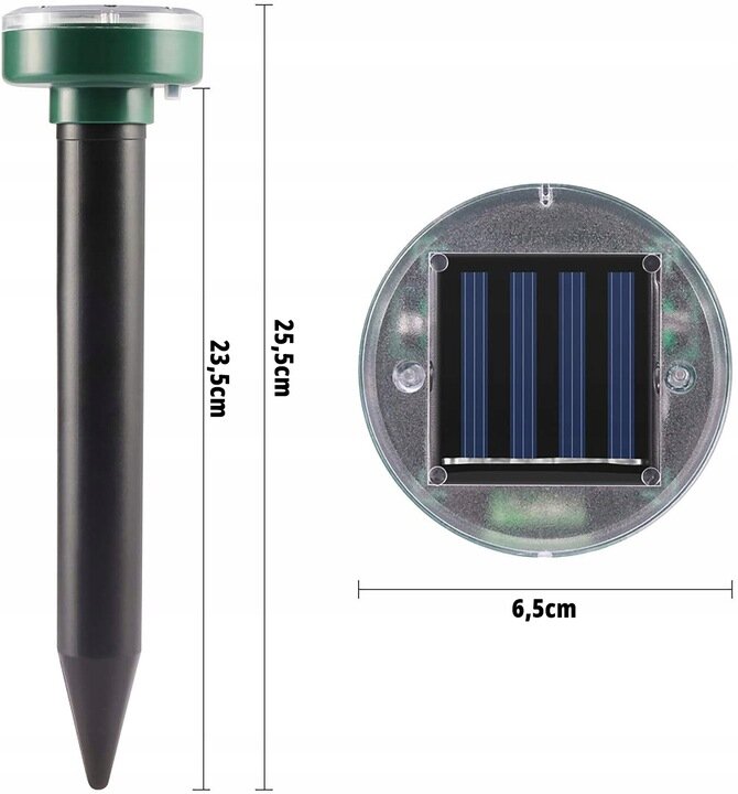 Gyvūnų repelentas su saulės baterijomis JohnGreen, 1 vnt. kaina ir informacija | Graužikų, kurmių naikinimas | pigu.lt