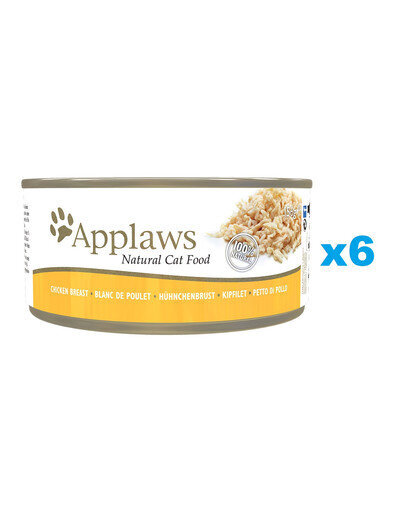 Applaws Natural Cat Food katėms su vištienos krūtinėle, 6x156 g kaina ir informacija | Konservai katėms | pigu.lt