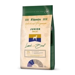 Fitmin Dog Nutritional Programme Maxi Junior didelių veislių šuniukams su ėriena ir jautiena, 12 kg kaina ir informacija | FITMIN Gyvūnų prekės | pigu.lt