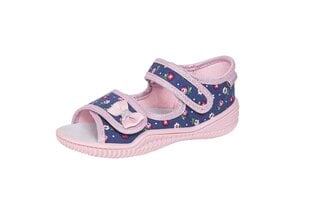 Цветочные сандалии Luiza Vi-Gga-Mi со стелькой, темно-синие/розовые цена и информация | Детские сандали | pigu.lt