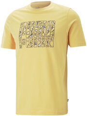Puma marškinėliai vyrams Graphics Summer Tee 674482 40, geltoni kaina ir informacija | Vyriški marškinėliai | pigu.lt
