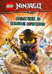 Lego Ninjago. Spalvink ir klijuok lipdukus! цена и информация | Книжки - раскраски | pigu.lt