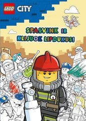 Lego City. Spalvink ir klijuok lipdukus! kaina ir informacija | Spalvinimo knygelės | pigu.lt