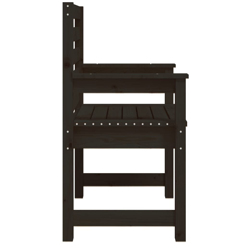 2-jų dalių sodo kėdžių komplektas vidaXL, juodas цена и информация | Lauko kėdės, foteliai, pufai | pigu.lt