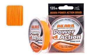 Pintas Valas AKARA Power Action X-4 Oranžinis 135m kaina ir informacija | Valai | pigu.lt