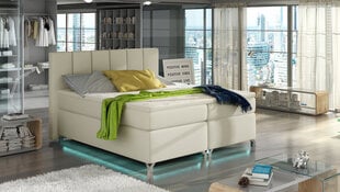 Кровать  Basilio LED, 160х200 см, бежевый цена и информация | Кровати | pigu.lt