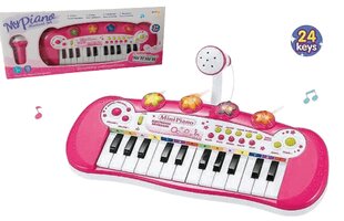 Vaikiškas pianinas su mikrofonu, 24 klavišai цена и информация | Развивающие игрушки | pigu.lt