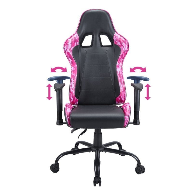 Žaidimų kėdė Subsonic SA5609-PP, juoda/rožinė kaina ir informacija | Biuro kėdės | pigu.lt