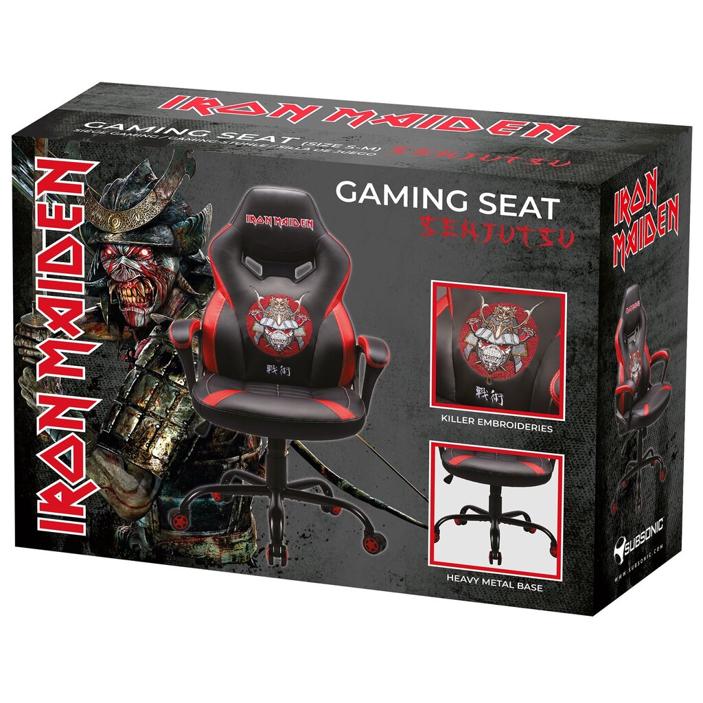 Žaidimų kėdė Subsonic SA5573-IM1, juoda/raudona цена и информация | Biuro kėdės | pigu.lt