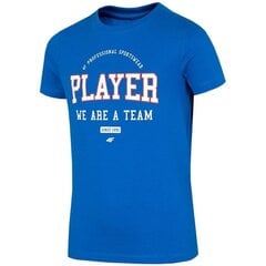 Marškinėliai berniukams 4F HJZ22, mėlyni цена и информация | Рубашка для мальчиков | pigu.lt