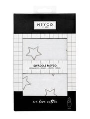 Medvilninis vystyklas-kokonas Meyco Baby Stars - Grey 331020, 4-6 mėn. цена и информация | Пеленальные доски и пеленки | pigu.lt