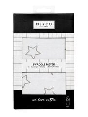 Medvilninis vystyklas-kokonas Meyco Baby Stars - Grey 301020, 0-3 mėn. цена и информация | Пеленальные доски и пеленки | pigu.lt