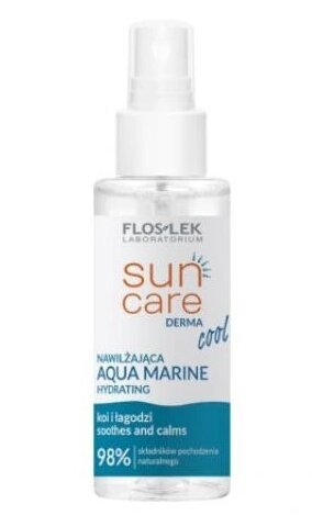 Drėkinamoji veido dulksna Floslek Sun Care Derma Aqua Marine, 95 ml цена и информация | Kūno kremai, losjonai | pigu.lt