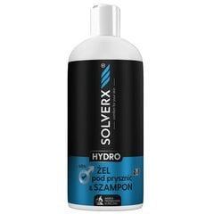 Šampūnas - dušo želė Solverx for Men Hydro 2in1 Moisturizing Gel & Shampoo vyrams, 400 ml kaina ir informacija | Šampūnai | pigu.lt
