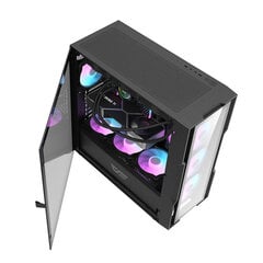 Darkflash DK431 Glass Computer Case + 4 fans (black) цена и информация | Корпуса | pigu.lt