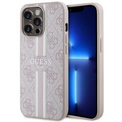 Guess GUHMP13LP4RPSP iPhone 13 Pro | 13 6,1" różowy|pink hardcase 4G Printed Stripes MagSafe цена и информация | Чехлы для телефонов | pigu.lt