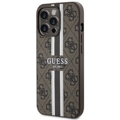 Guess GUHMP13LP4RPSW iPhone 13 Pro | 13 6.1" brązowy|brown hardcase 4G Printed Stripes MagSafe цена и информация | Чехлы для телефонов | pigu.lt