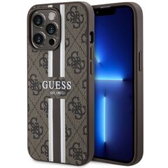 Guess GUHMP14XP4RPSW iPhone 14 Pro Max 6.7" brązowy|brown hardcase 4G Printed Stripes MagSafe цена и информация | Чехлы для телефонов | pigu.lt