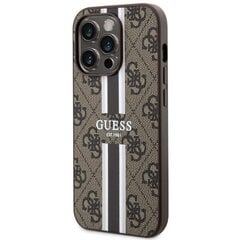 Guess GUHMP14LP4RPSW iPhone 14 Pro 6.1" brązowy|brown hardcase 4G Printed Stripes MagSafe цена и информация | Чехлы для телефонов | pigu.lt