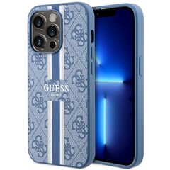 Guess GUHMP14LP4RPSB iPhone 14 Pro 6.1" niebieski|blue hardcase 4G Printed Stripes MagSafe цена и информация | Чехлы для телефонов | pigu.lt
