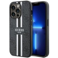 Guess GUHMP14XP4RPSK iPhone 14 Pro Max 6.7" czarny|black hardcase 4G Printed Stripes MagSafe цена и информация | Чехлы для телефонов | pigu.lt