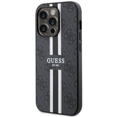 Guess GUHMP14XP4RPSK iPhone 14 Pro Max 6.7" czarny|black hardcase 4G Printed Stripes MagSafe цена и информация | Чехлы для телефонов | pigu.lt