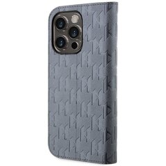 Karl Lagerfeld KLBKP14LSAKLHPG iPhone 14 Pro 6.1" bookcase srebrny|silver Saffiano Monogram цена и информация | Чехлы для телефонов | pigu.lt